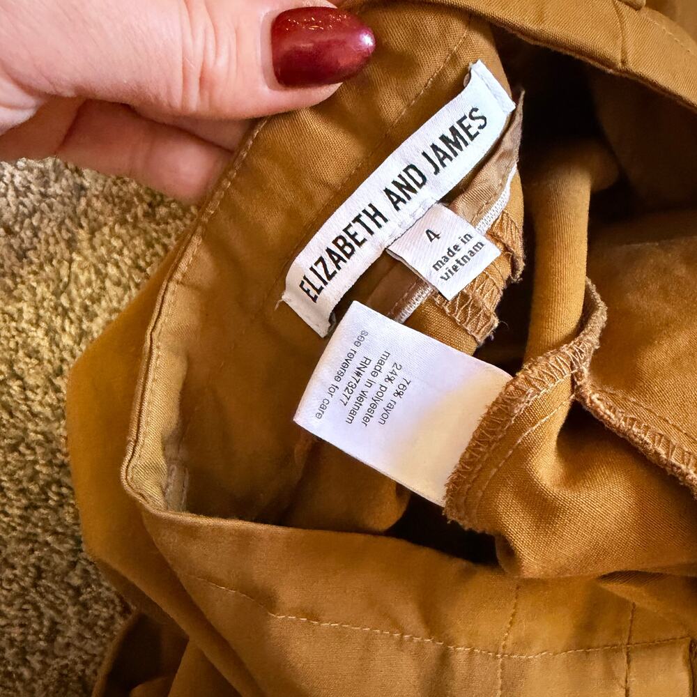Elizabeth and James Paper Bag Trouser Pants Brown Size 4 - Picture 5 of 7